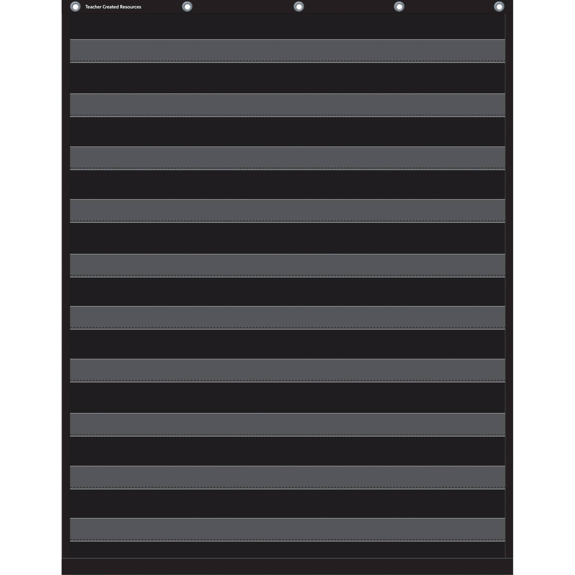 Black 10 Pocket Chart